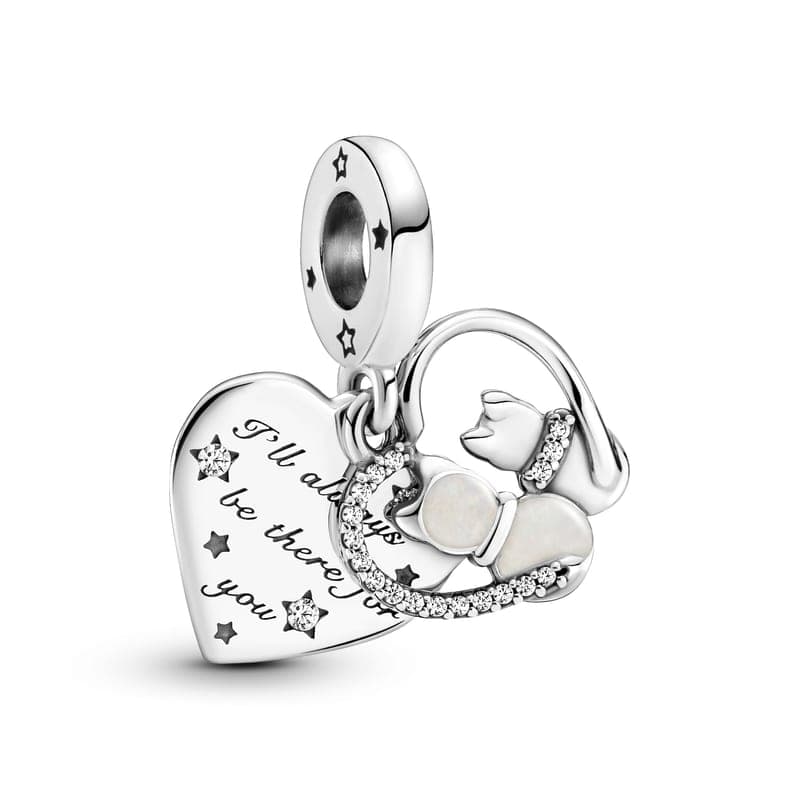 Pandora Cats & Hearts Dangle Charm 799546C01 799546 — foto 1 de 1