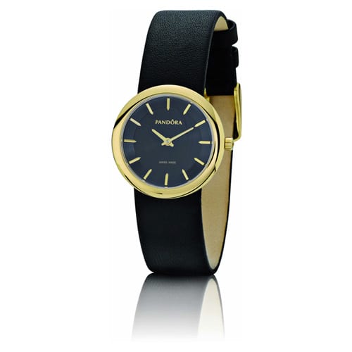 18K Gold Pure Watch - Black Leather Band