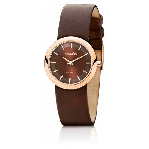 18K Rose Gold Pure Watch - Brown Leather Strap