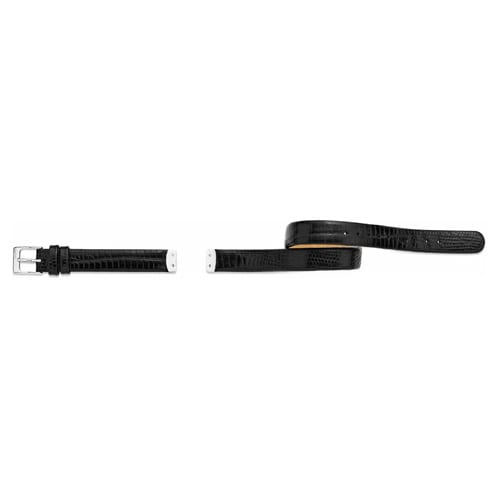 Icon Black Leather Double Strap