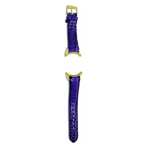 18K Gold Imagine Purple Leather Strap
