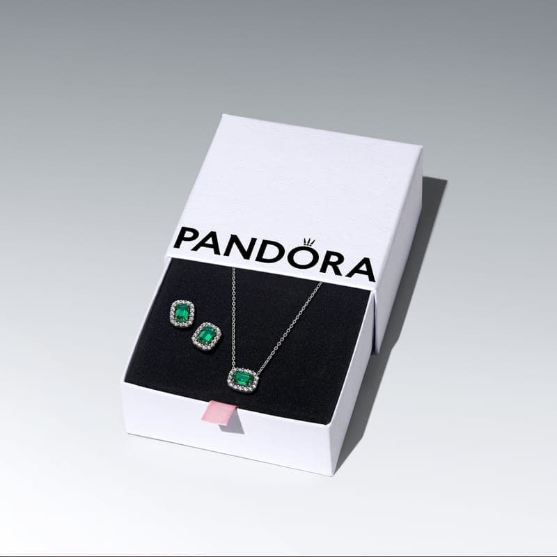 Pandora Sparkling Green Halo Jewelry Gift Set B802732 — Foto 1 von 1