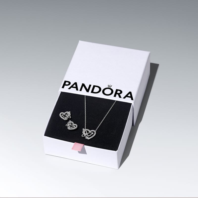 Pandora Entwined Heart & Butterfly Jewelry Gift Set