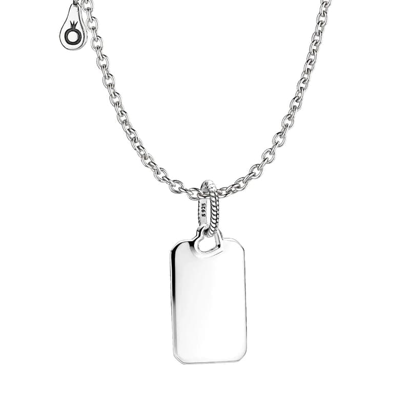 Pandora Engravable Silver Pendant & Necklace Giftset B802797 — Foto 1 von 1