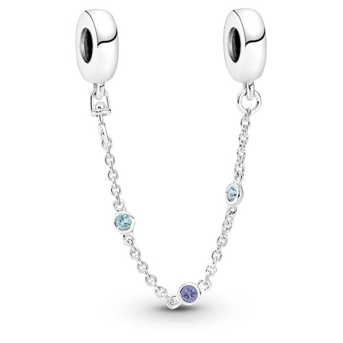 Triple Blue Stone Safety Chain