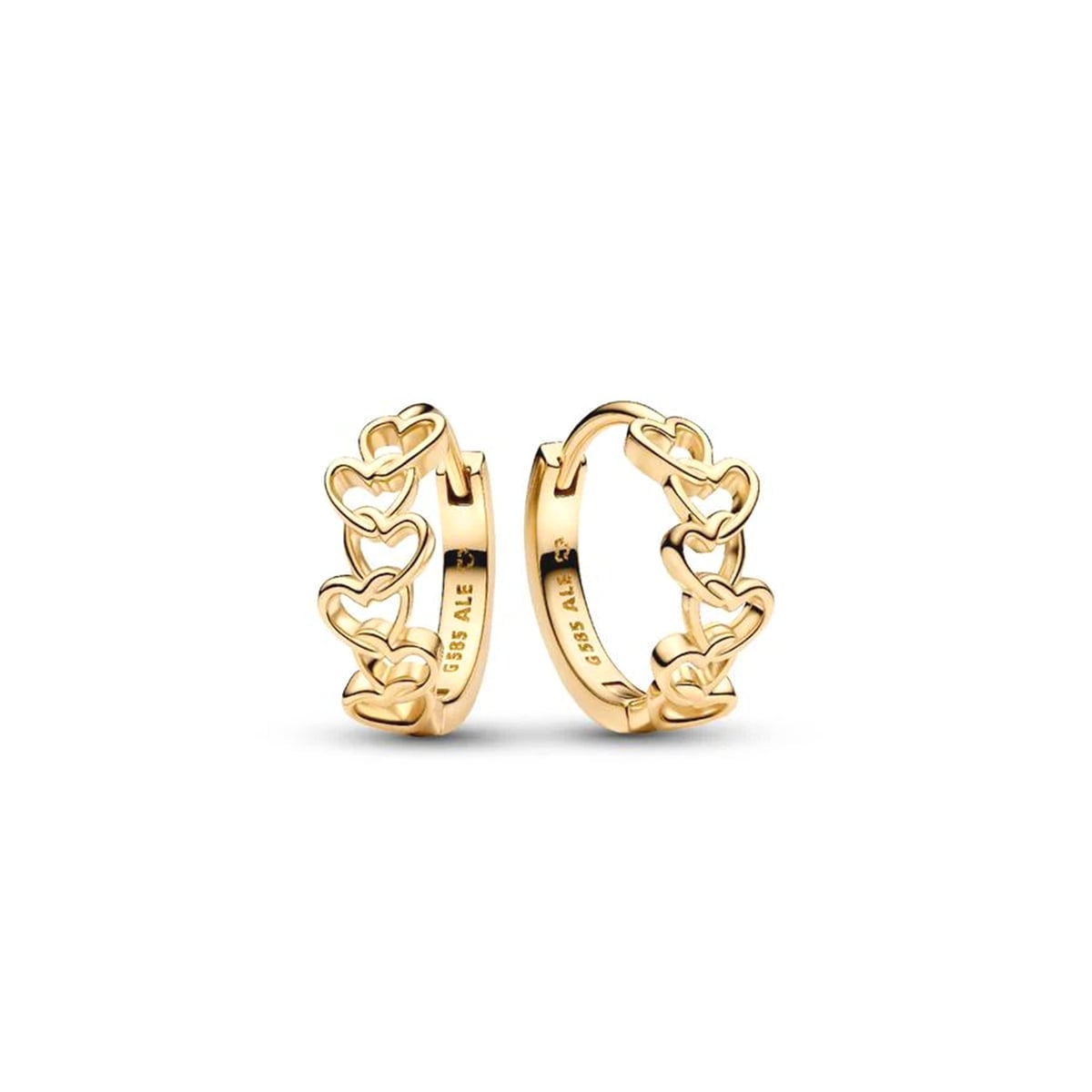 Pandora Era Linked Hearts Hoop Earrings