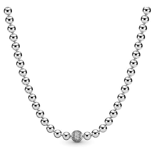 Pandora Beads & Pavé Necklace 398565C01-45 398565C01 — Foto 1 von 1