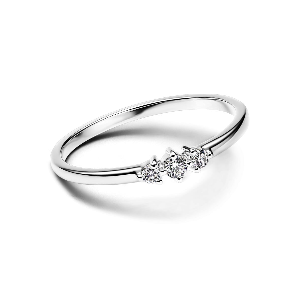 Pandora Era Lab-Grown Diamond Triple Stone Ring