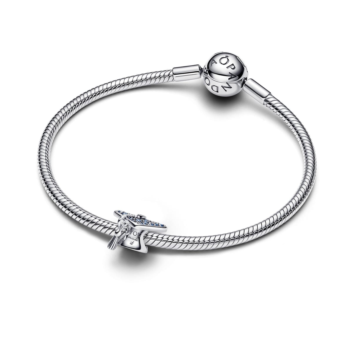 Sparkling Blue 2026 Graduation Cap Charm
