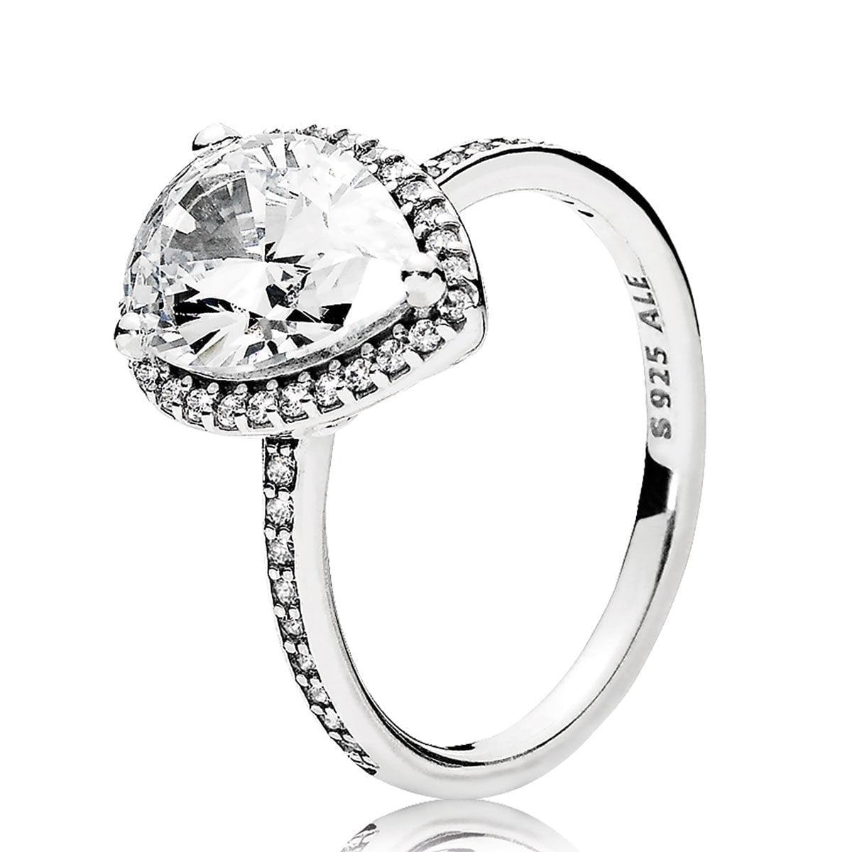 Pandora Radiant Teardrop Clear Ring