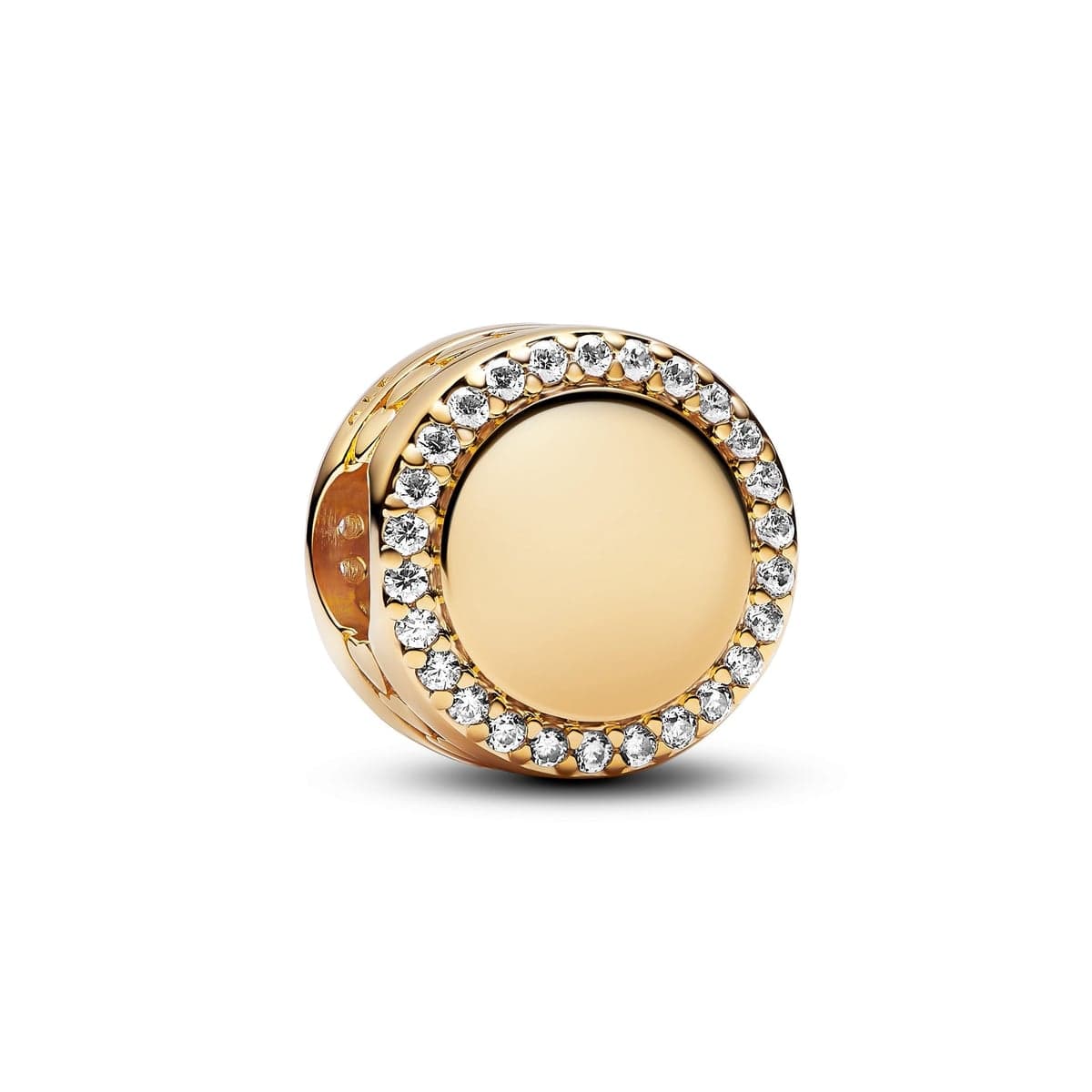 Pandora Engravable Sparkling Button Charm 768747C01 768747 — Foto 1 von 2