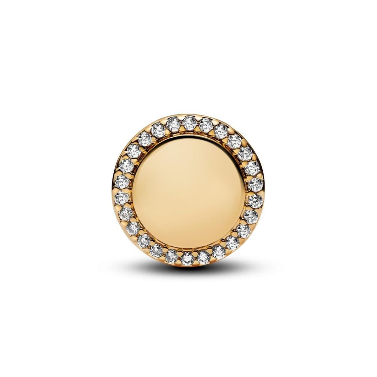 Engravable Sparkling Button Charm