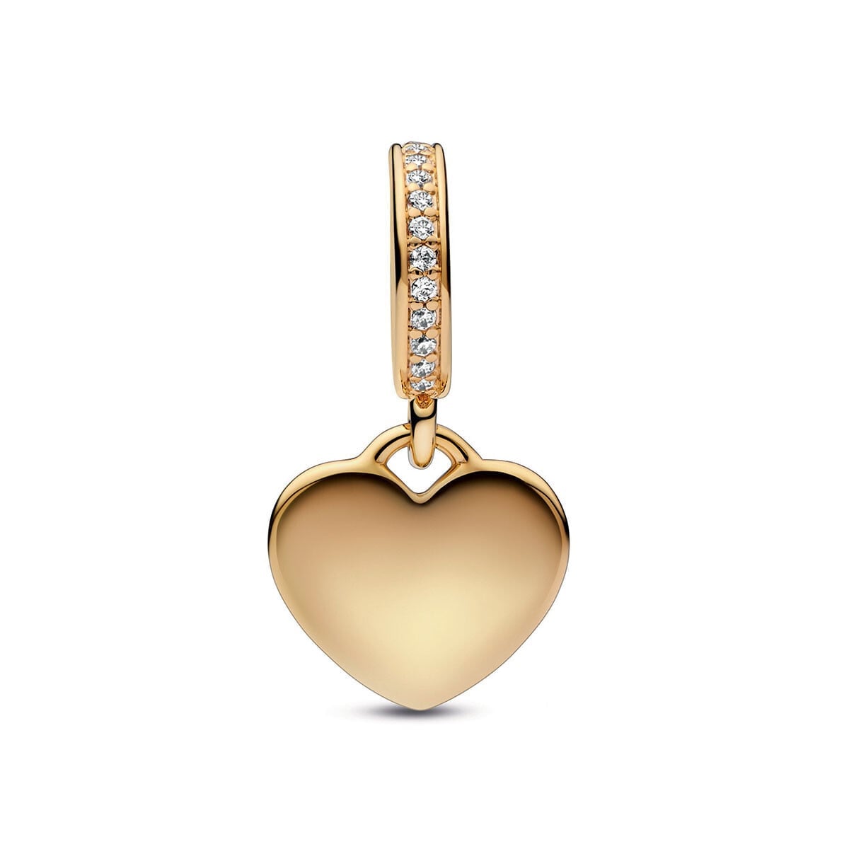 Engravable Heart Tag Dangle Charm