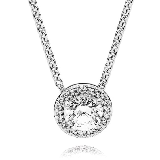 Round Sparkle Halo Necklace