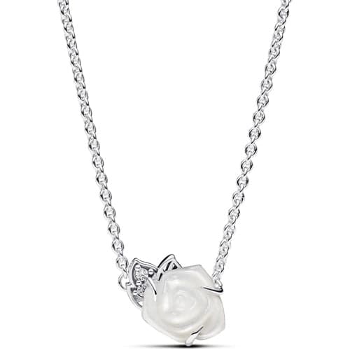 Pandora White Rose in Bloom Necklace 393206C01 393206 — Foto 1 von 1
