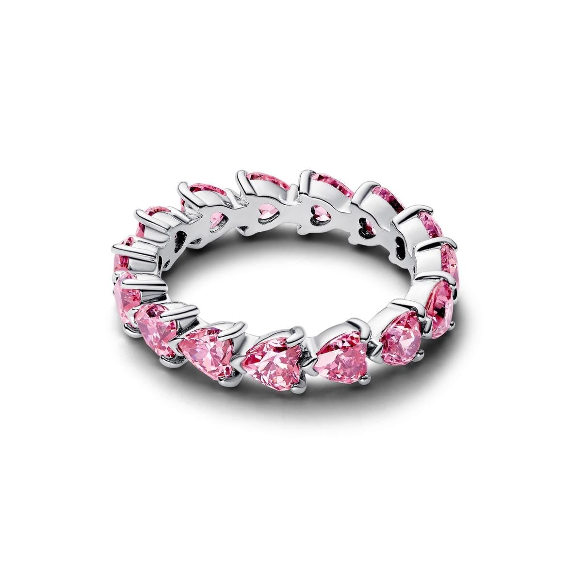Band of Pink Hearts Ring