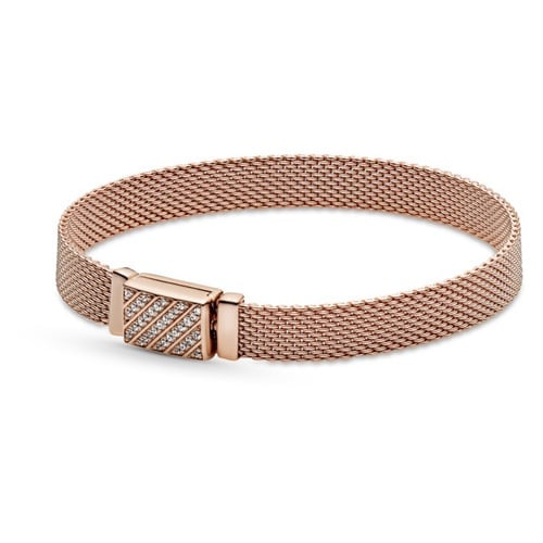 Rose Long Clasp Pavé Bracelet