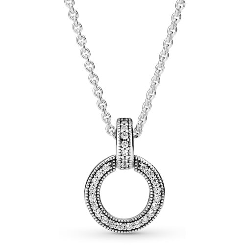 Double Circle Pendant & Necklace