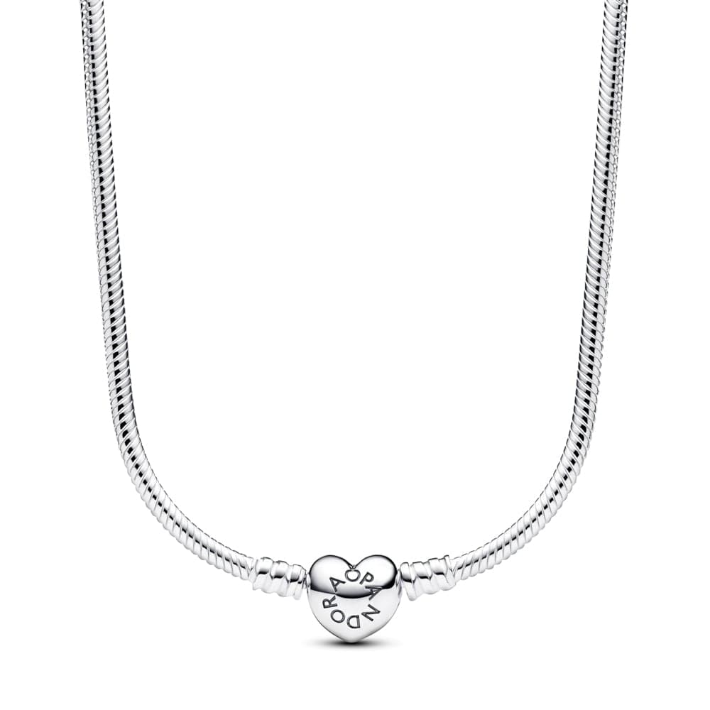 Pandora Heart Clasp Snake Chain Necklace 393091C00 393091 — Foto 1 von 1