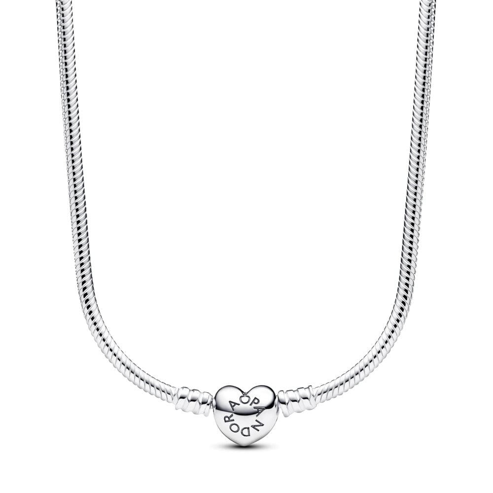 Heart Clasp Snake Chain Necklace