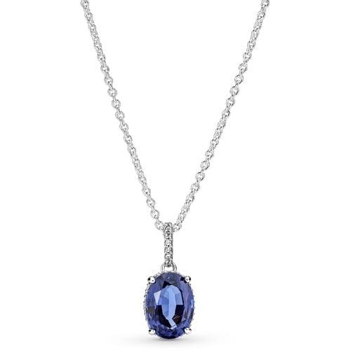 Sparkling Statement Halo Pendant Necklace
