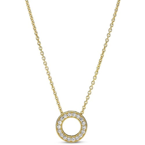 Logo Pavé Circle Collier Necklace