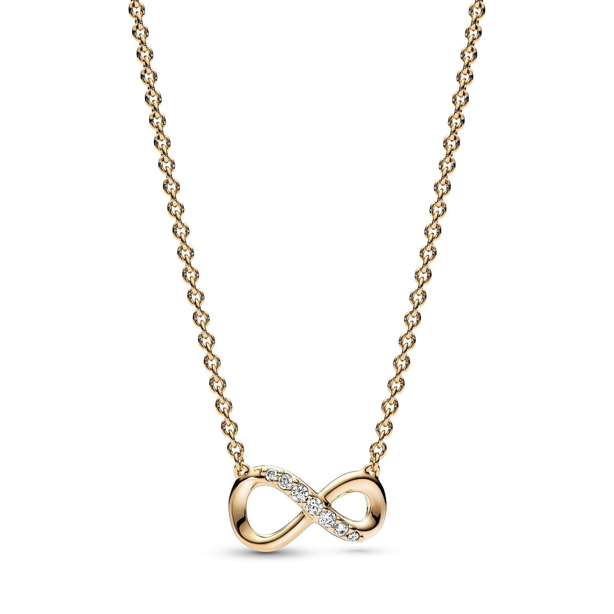Gold Sparkling Infinity Necklace