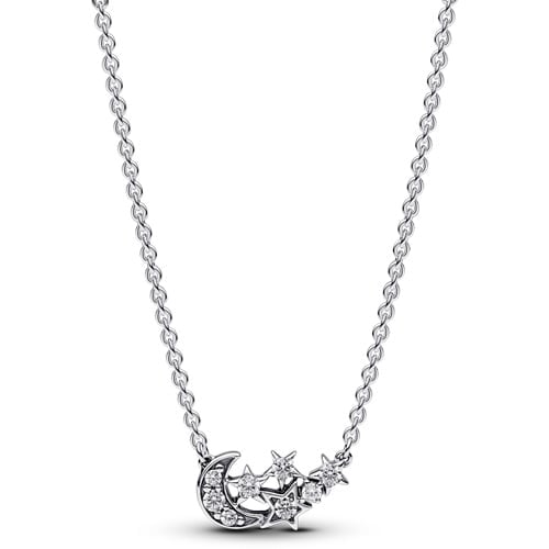 Sparkling Moon & Star Collier Necklace