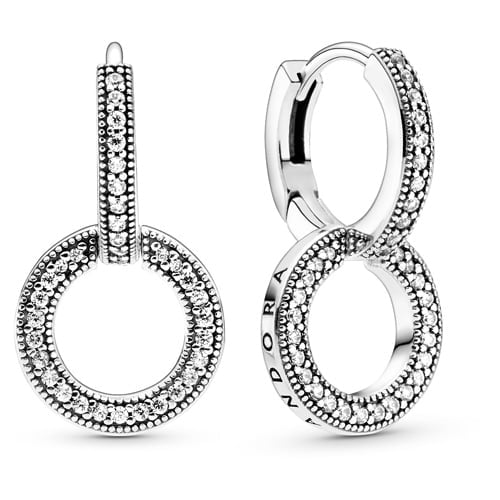Sparkling Double Hoop Earrings