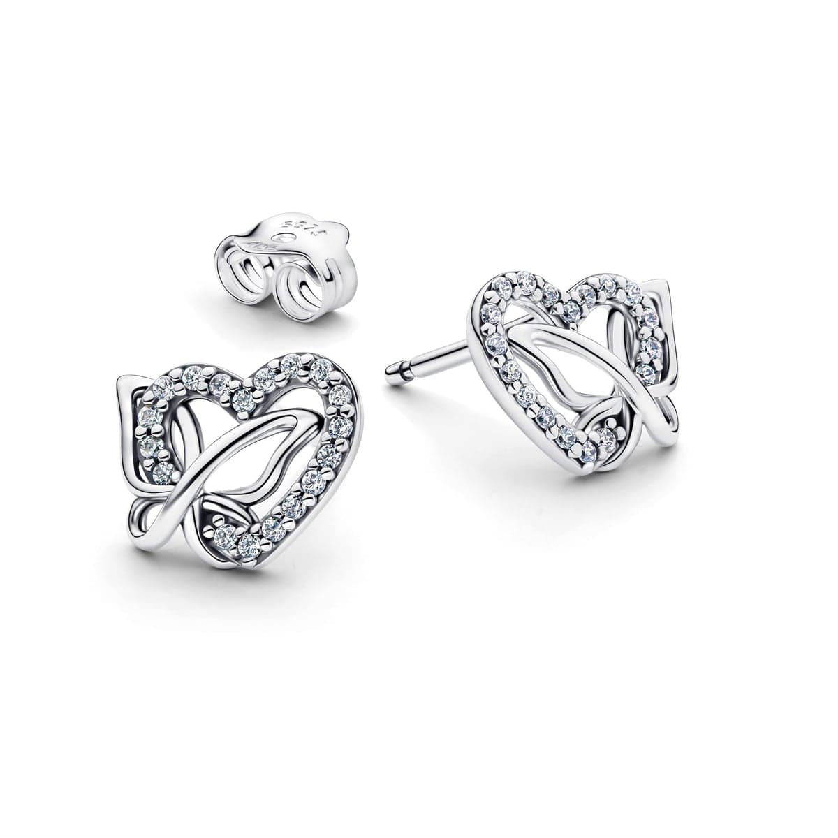 Pandora Entwined Heart & Butterfly Stud Earrings 294476C01 294476 — Foto 1 von 2