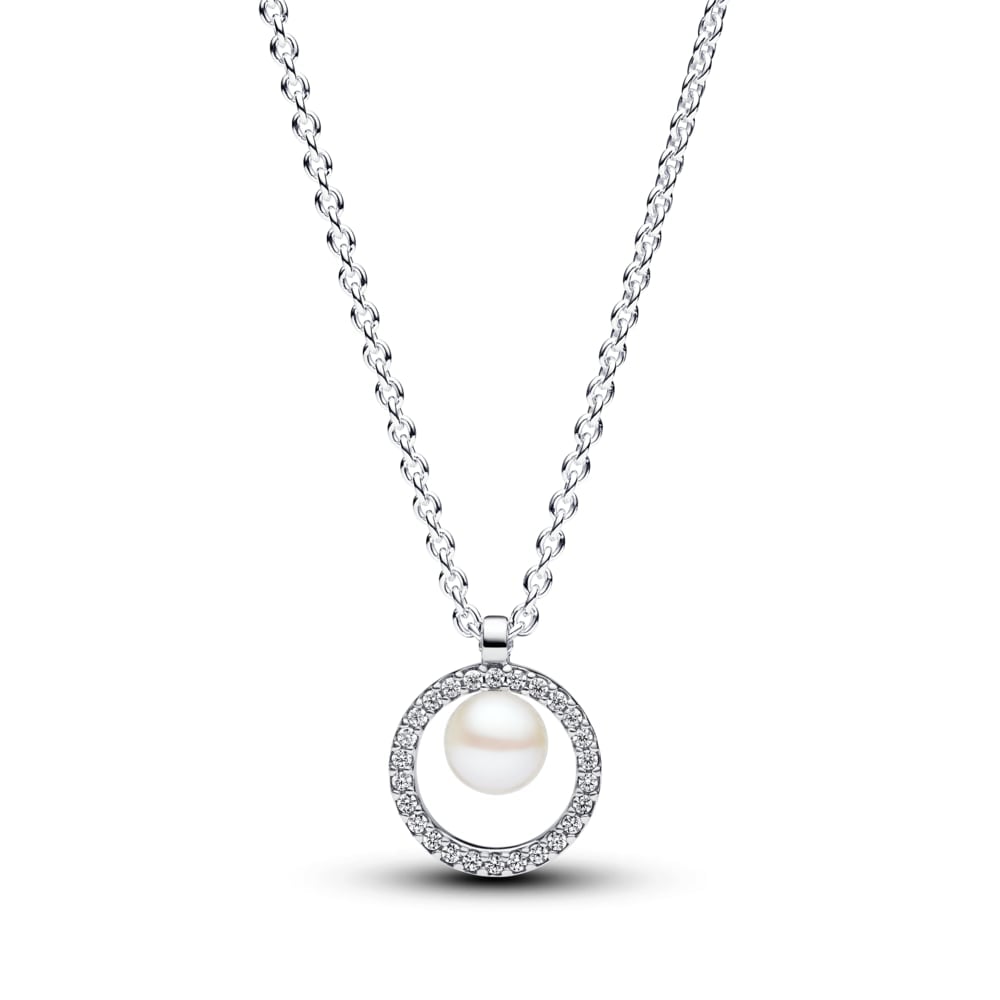 Freshwater Pearl and Pave Necklace