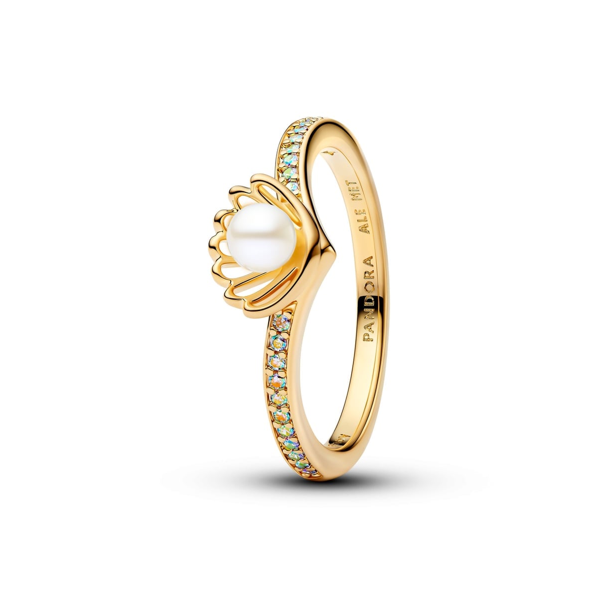 Disney Princess Ariel Shell Treated Freshwater Cultured Pearl Ring