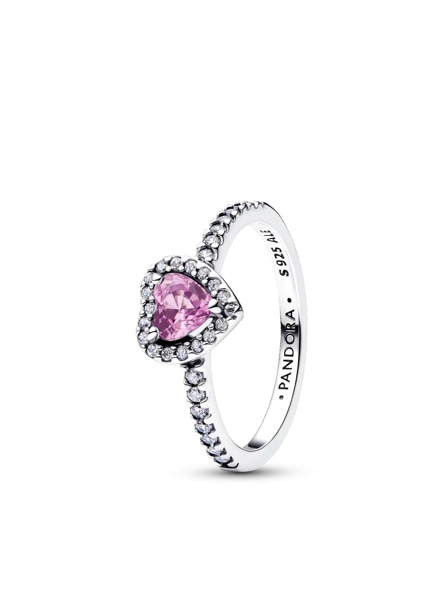 Pandora Elevated Light Purple Heart Ring 198421C12 198421 — Foto 1 von 1