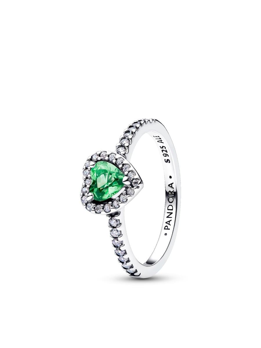 Elevated Mint Green Heart Ring