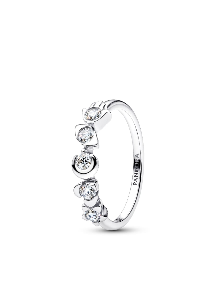 Talisman Sterling Silver Lab-Grown Diamond Symbols Ring