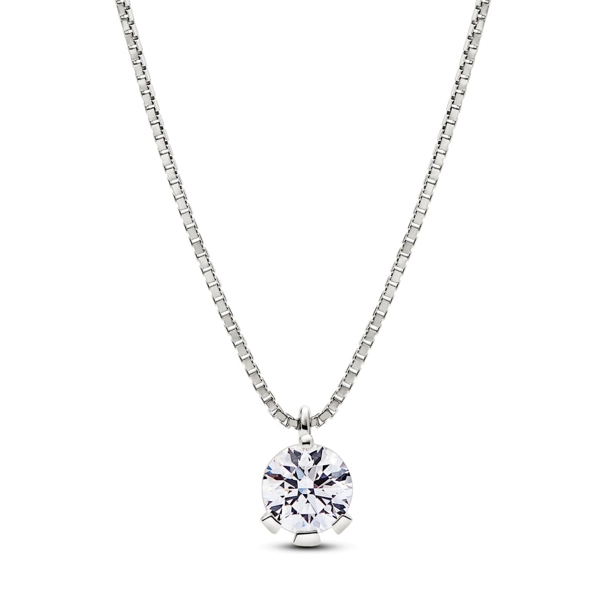 Pandora Nova 14k White Gold Lab-grown Diamond Pendant Necklace