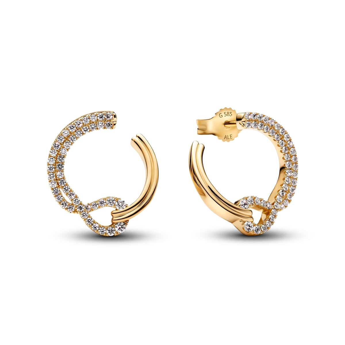 Pandora Infinite Lab-grown Diamond Pavé Open Circle Stud Earrings