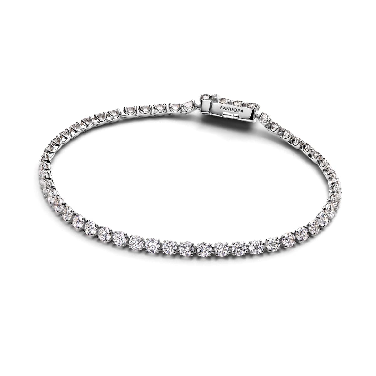 Pandora Era 14k White Gold Lab-grown Diamond Tennis Bracelet 553489C01 553489 — Foto 1 von 1
