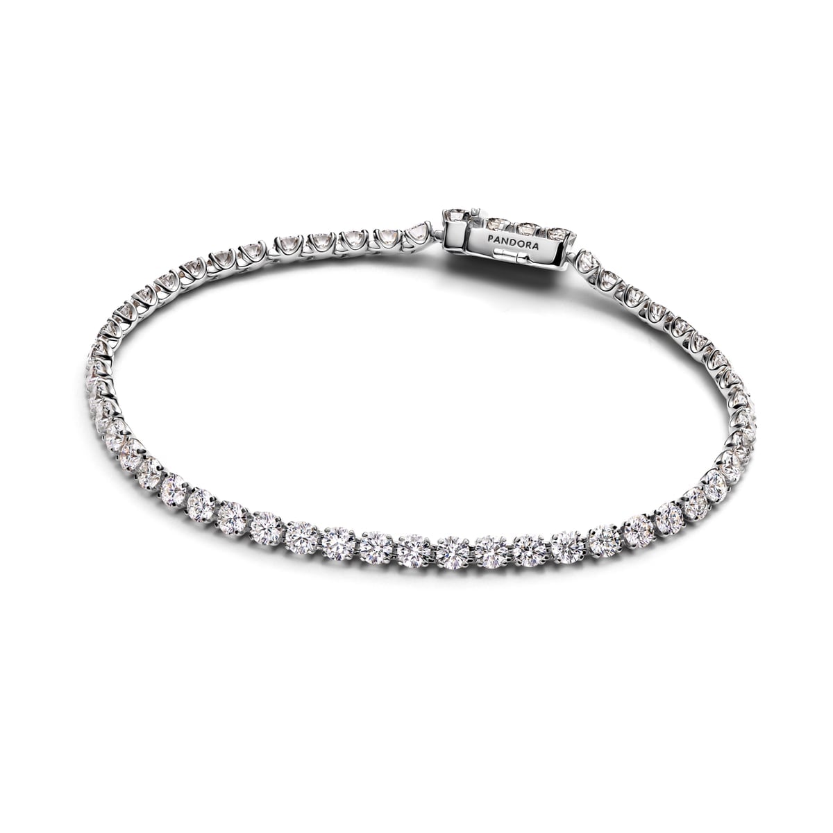 Pandora Era 14k White Gold Lab-grown Diamond Tennis Bracelet
