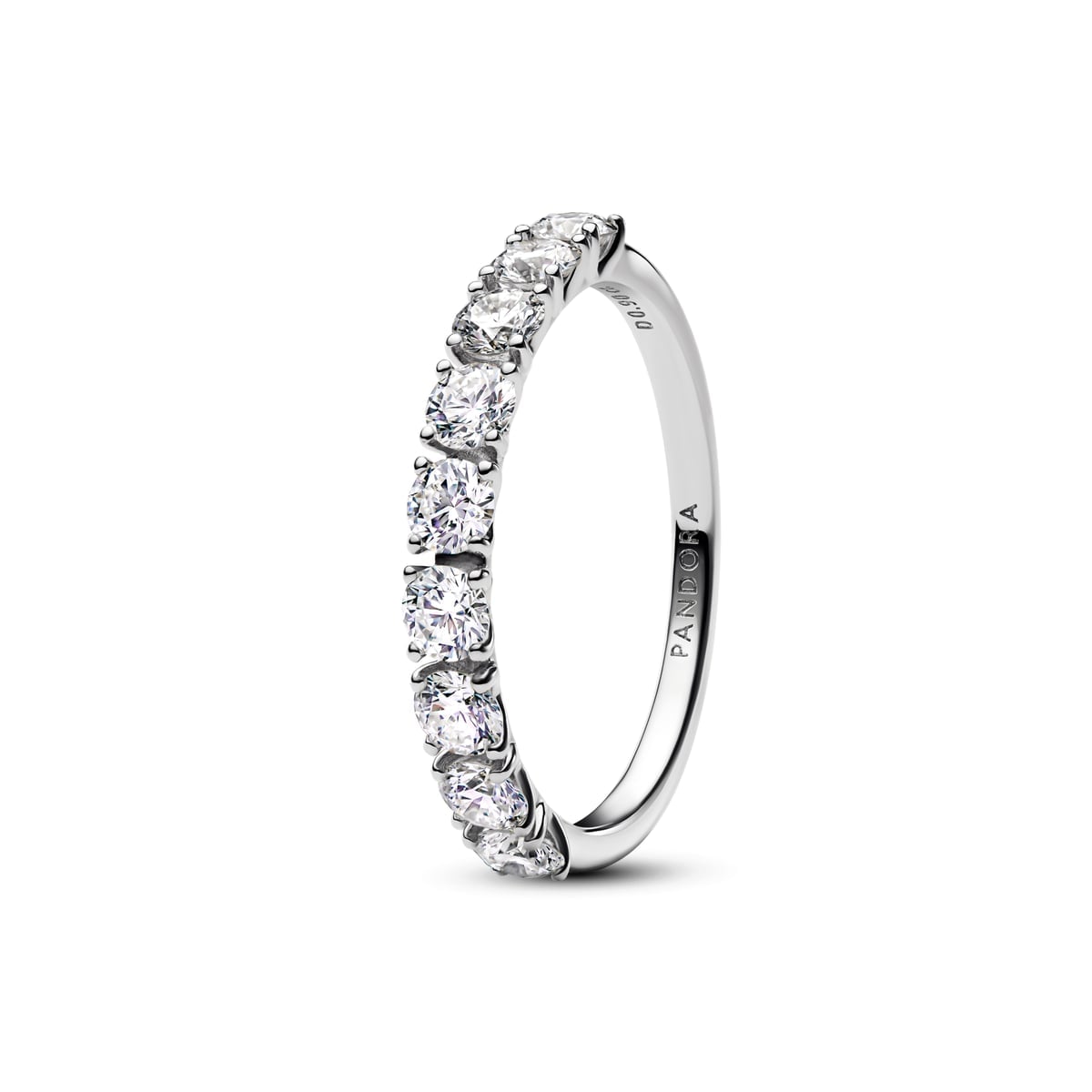 Pandora Era 14k White Gold Lab-grown Diamond Half Eternity Band Ring