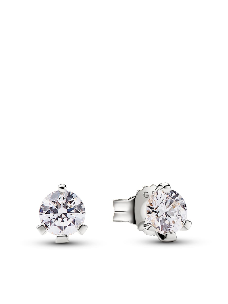 Pandora Nova 14k White Gold Lab-grown Diamond Earrings