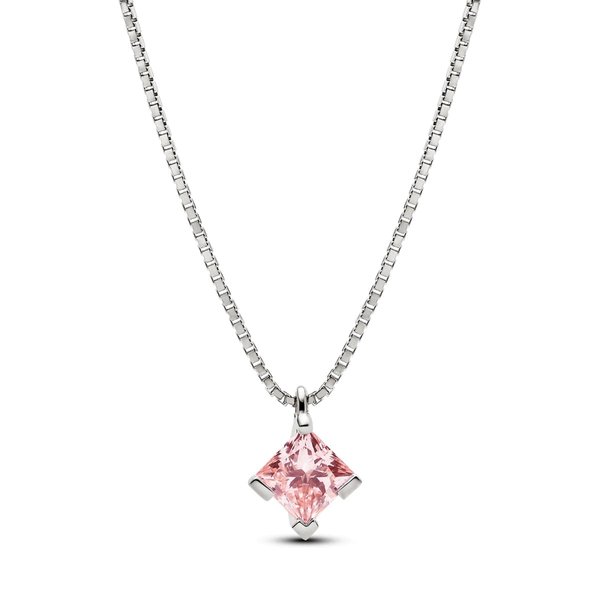 Pandora Nova 14k White Gold Lab-grown Pink Diamond Pendant Necklace 352884C02 352884 — foto 1 di 1
