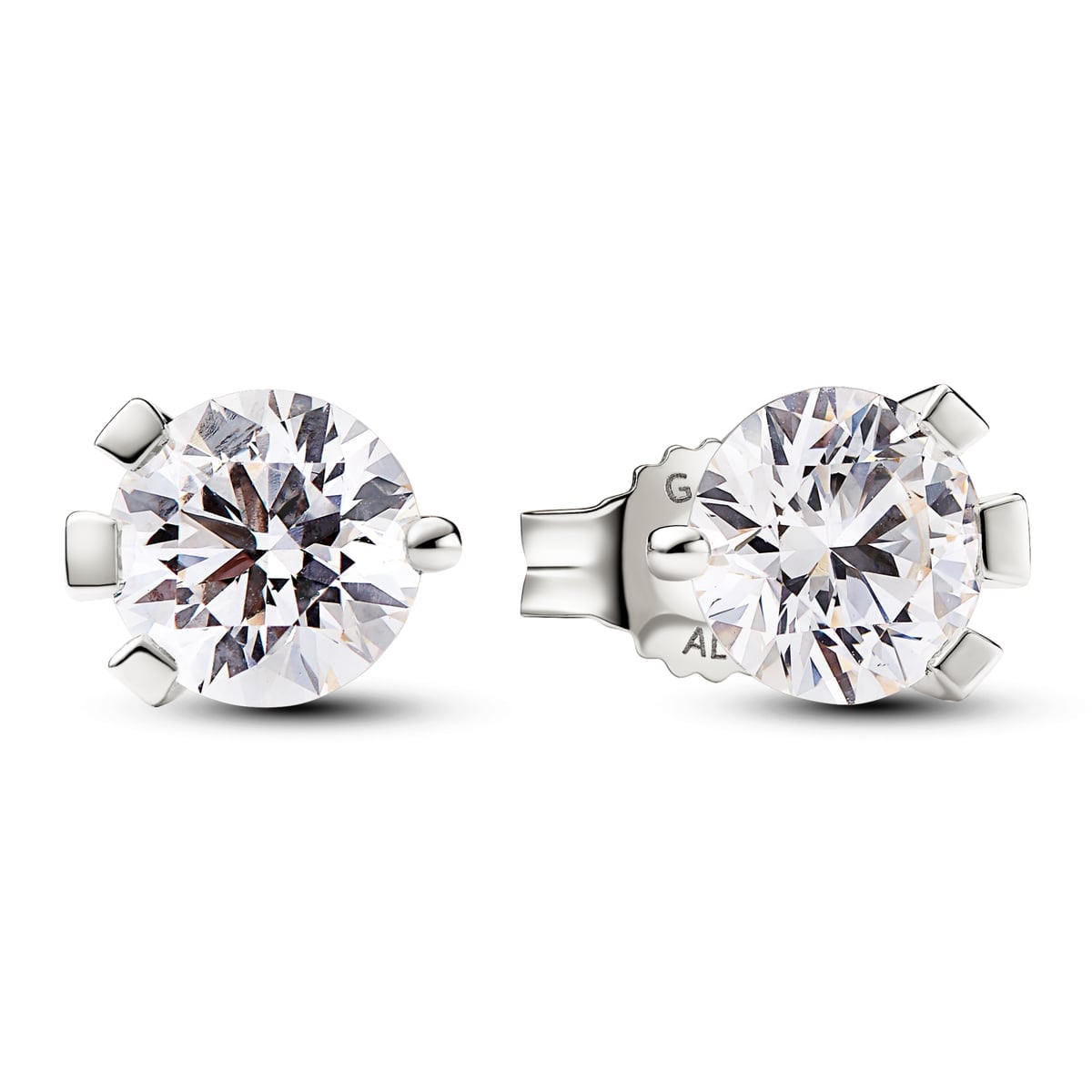 Pandora Nova 14k White Gold Lab-grown Diamond Earrings