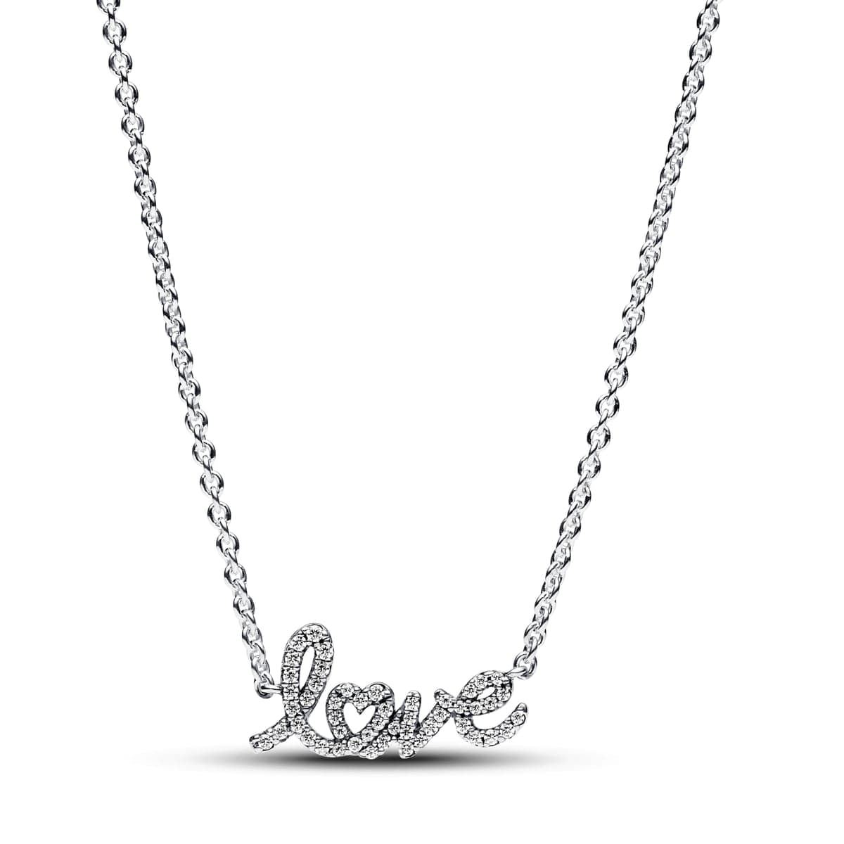 Pandora Sparkling Handwritten Love Collier Necklace 393076C01 393076 — Foto 1 von 2