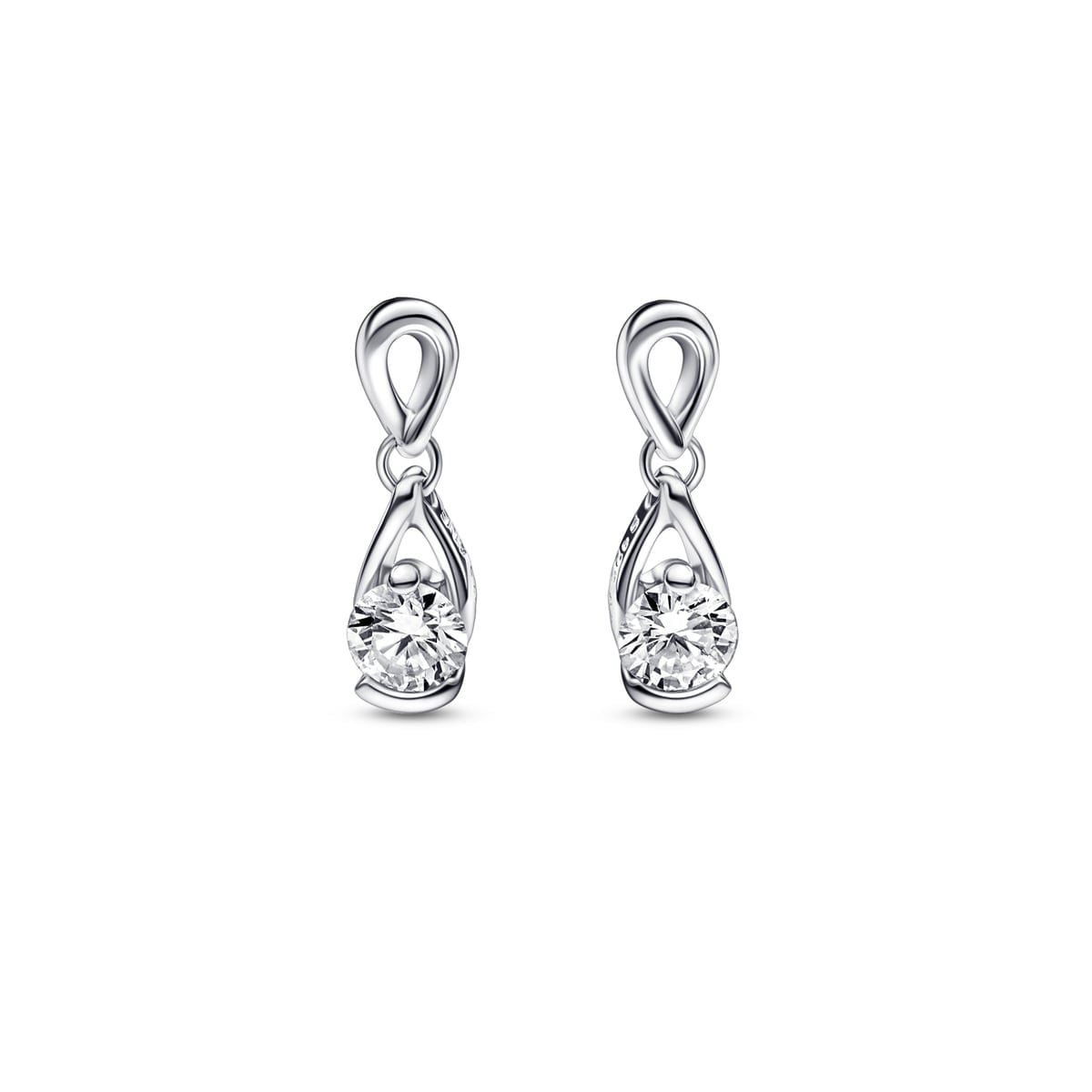 Pandora Infinite Sterling Silver Lab-grown Diamond Drop Earrings