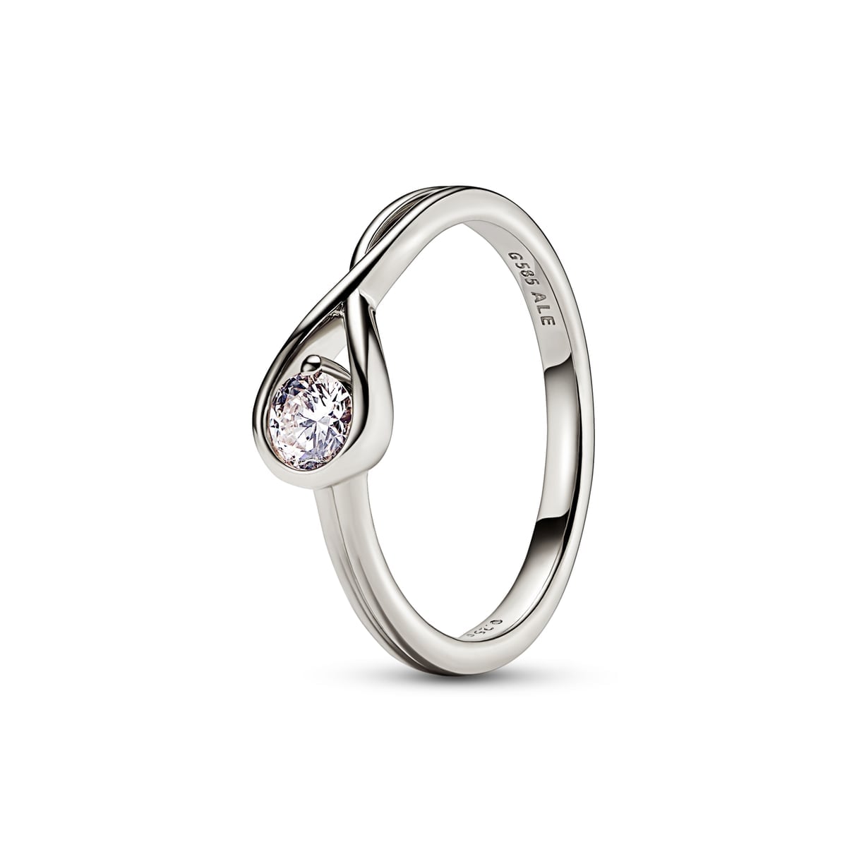 Pandora Infinite 14k White Gold Lab-grown Diamond Ring