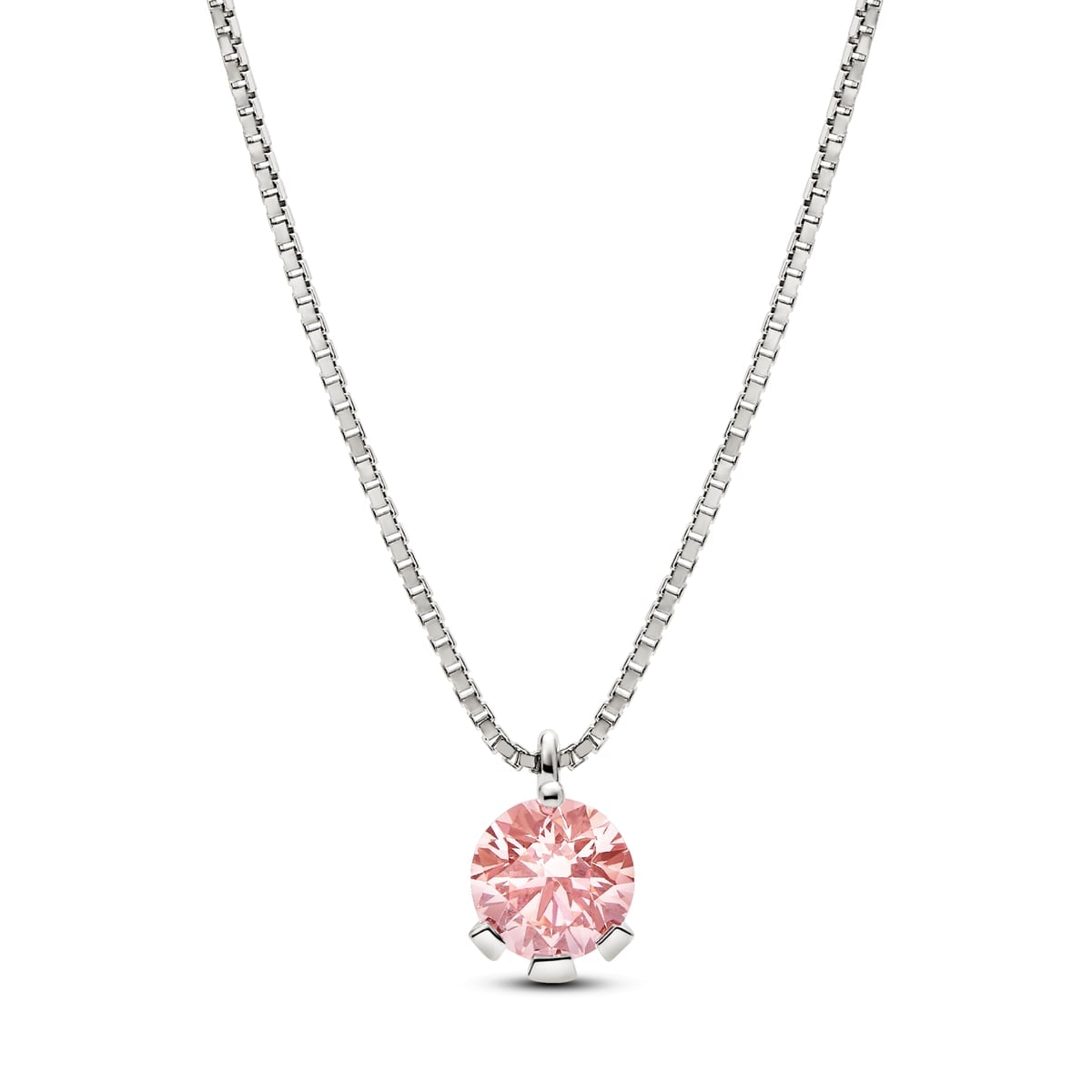 Pandora Nova 14k White Gold Lab-grown Pink Diamond Pendant Necklace
