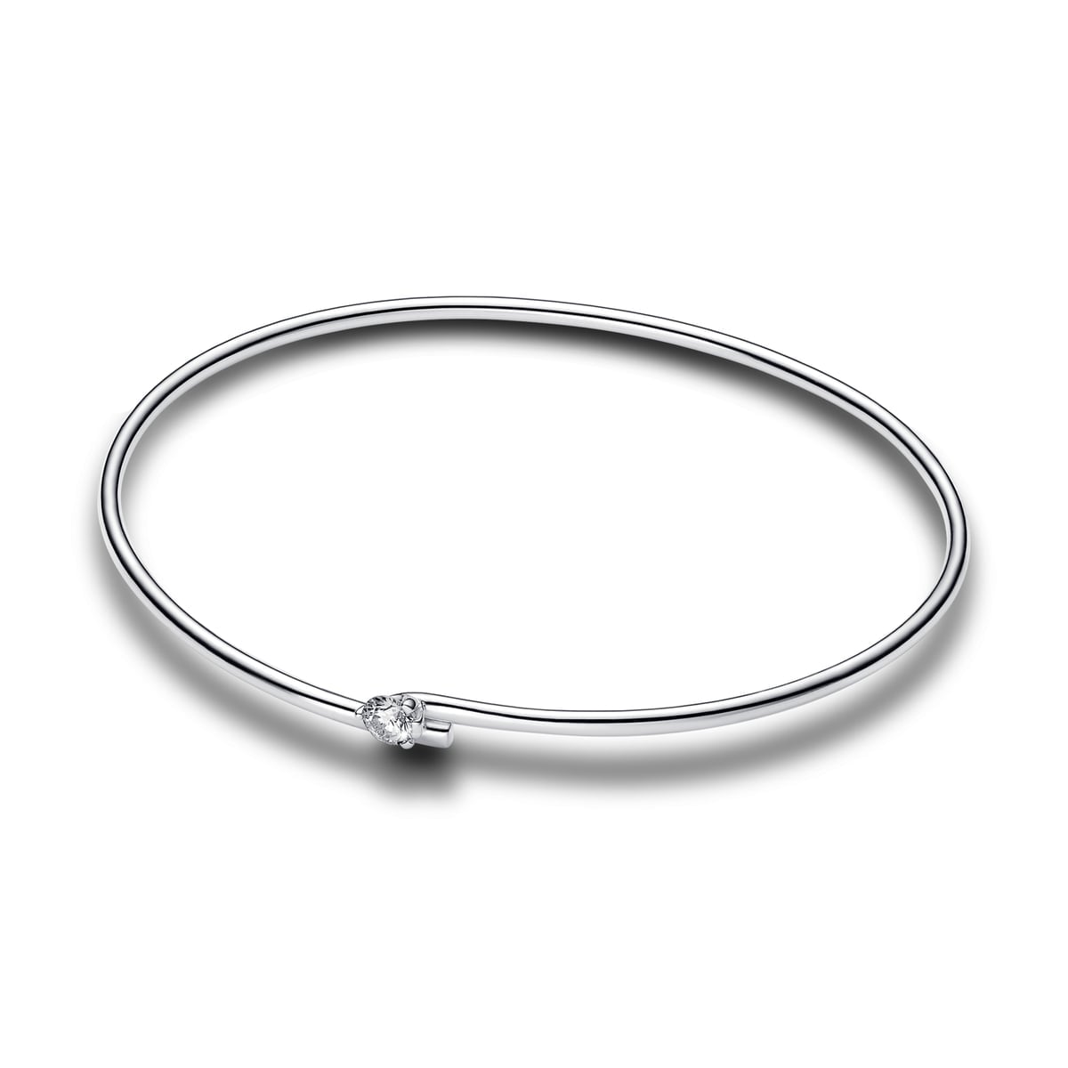 Pandora Nova Sterling Silver Lab-grown Diamond Open Bangle