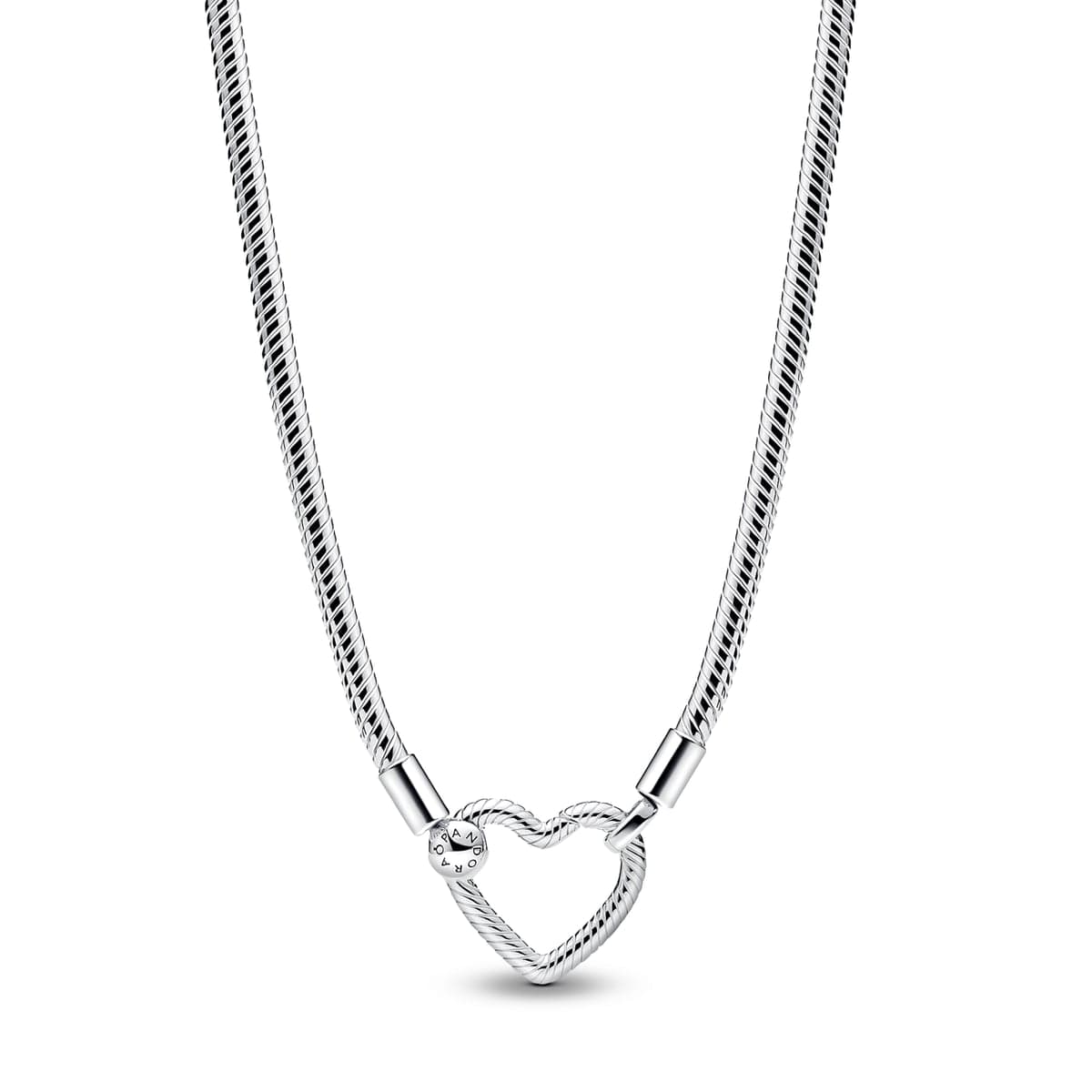 Pandora Heart Closure Snake Chain Necklace 393377C00 393377 — photo 1 of 2