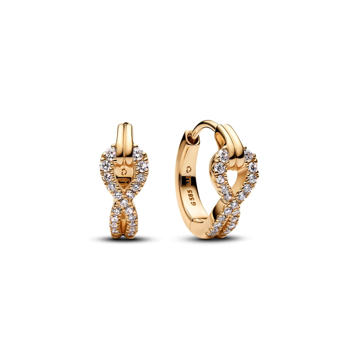 Pandora Infinite Lab-grown Diamond Pavé Hoop Earrings